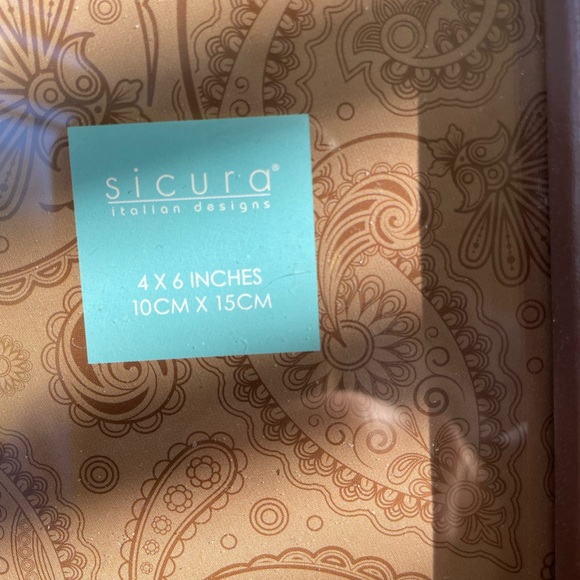Sicira 4x6 Leather Frame, Brown and Turquoise Never Used - Picture 3 of 10